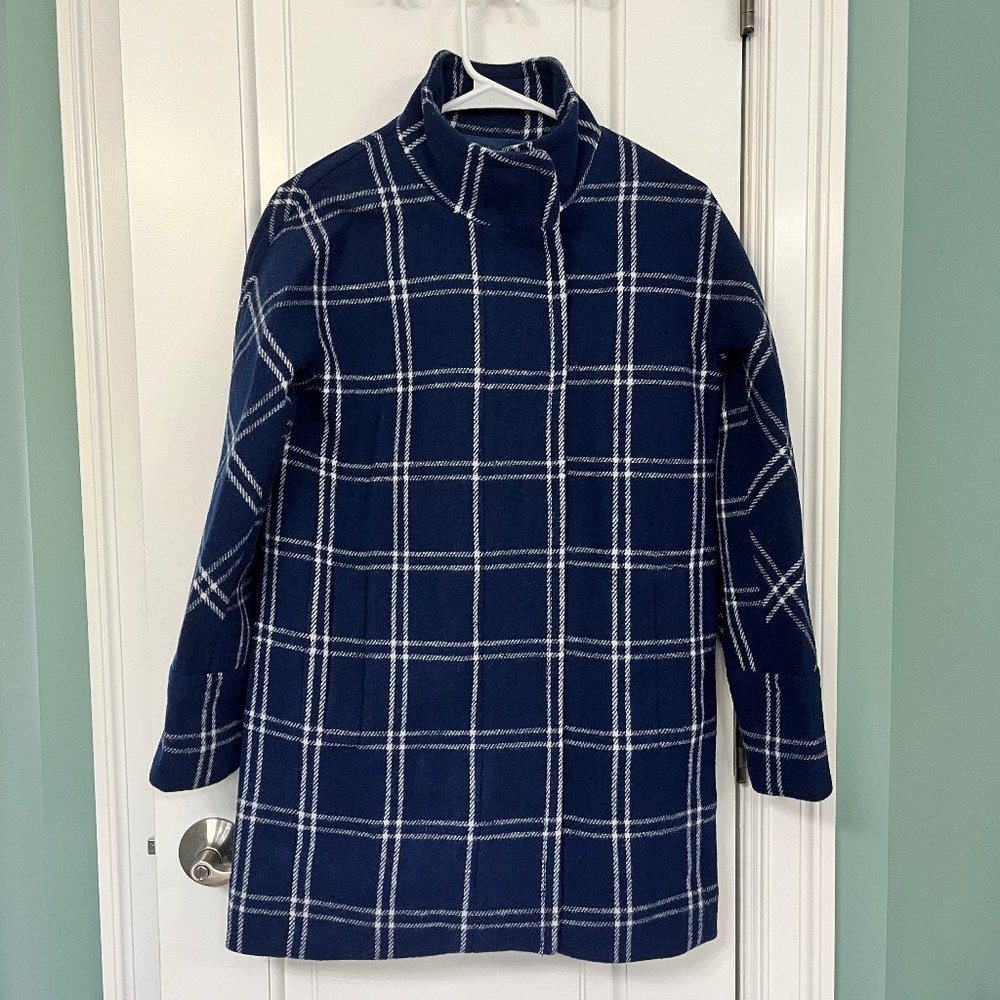 Petite City coat in windowpane